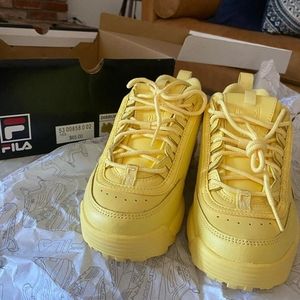 FILA light yellow sneakers